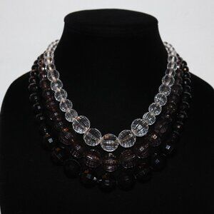 🖤⚪✨ Style & Co. Layered Beaded Necklace · Black, Gray & Clear · NWT